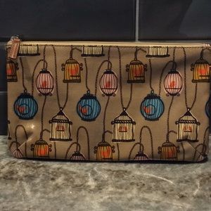 Fossil Key Per pouch laminated bird cage pattern